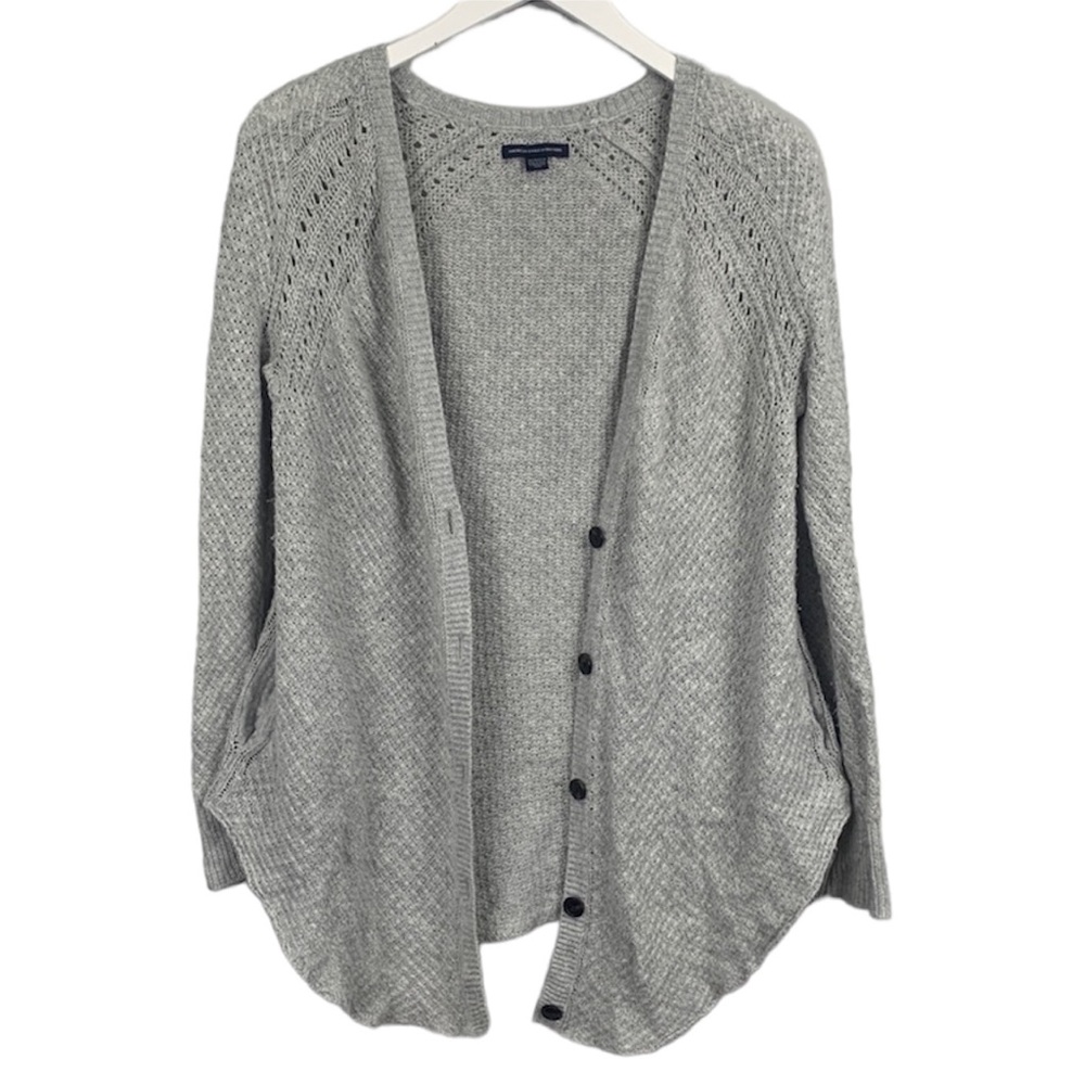 American Eagle Button Down Gray Sweater Cardigan … - image 1